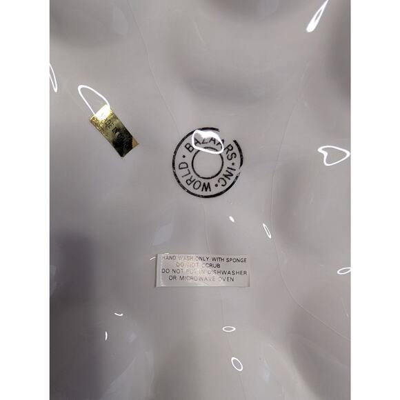 World Bazaar's Inc. Dining Serveware, Easter Pastel Tulips Deviled Eggs Platter - Picture 4 of 9